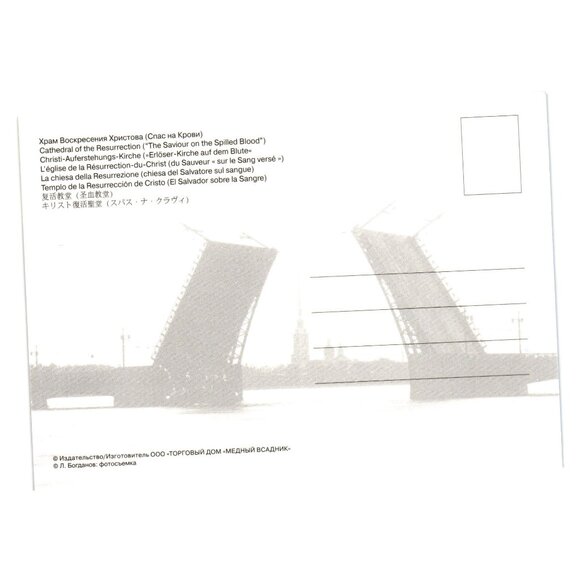 St Petersburg Postcard Featuring The Cathedral Of The Resurrection Bridge Russia - Picture 2 of 2